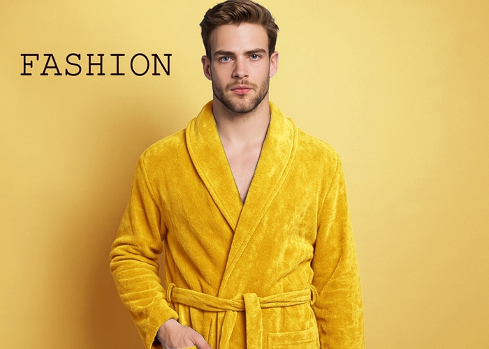 poodiran palin bathrobe towel yellow