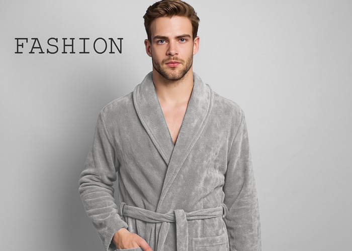 poodiran palin bathrobe towel gray