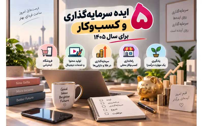 5 ایده سرمایهگذاری و کسبوکار برای سال ۱۴۰۵